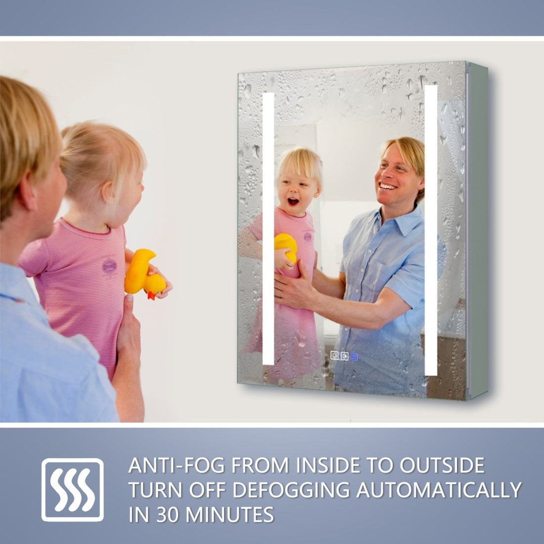 Introducing ExBriteUSA Square Built-in Light Strip Touch LED Bathroom Mirror - ExBriteUSA
