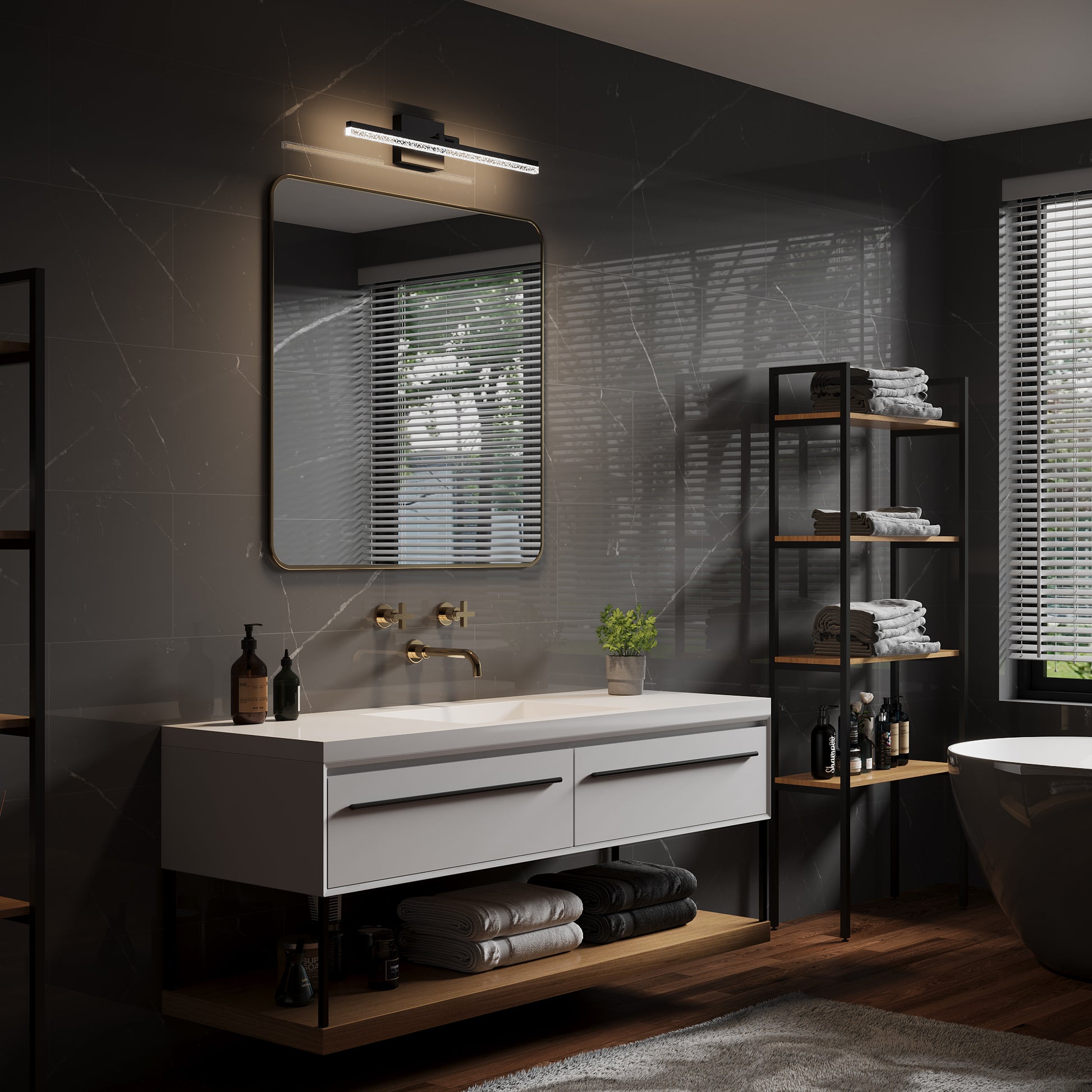 ExBrite 24" Modern LED Vanity Light - Sleek Bathroom Vanity Lighting Fixture - ExBriteUSA