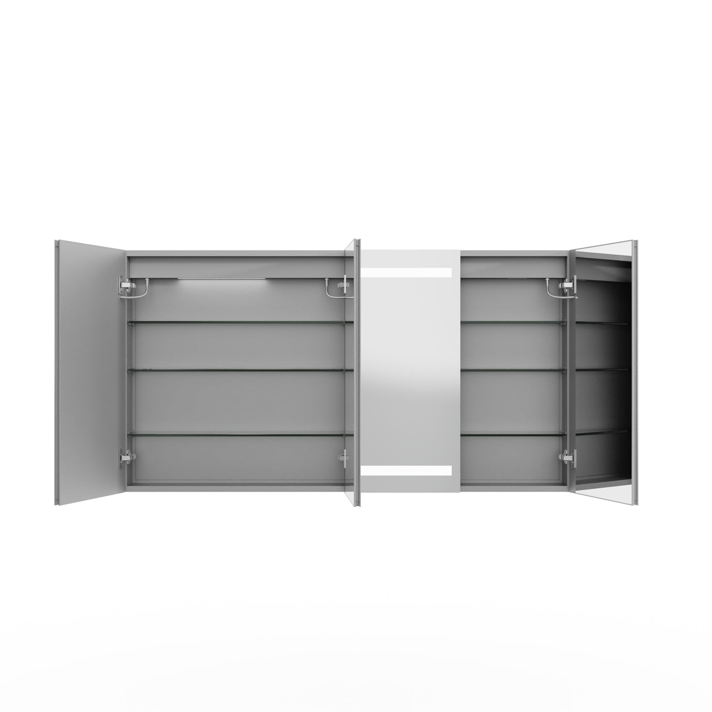 Boost-M2 60" W x 32" H LED Lighted Bathroom Medicine Cabinet with Mirror Recessed or Surface led Medicine Cabinet