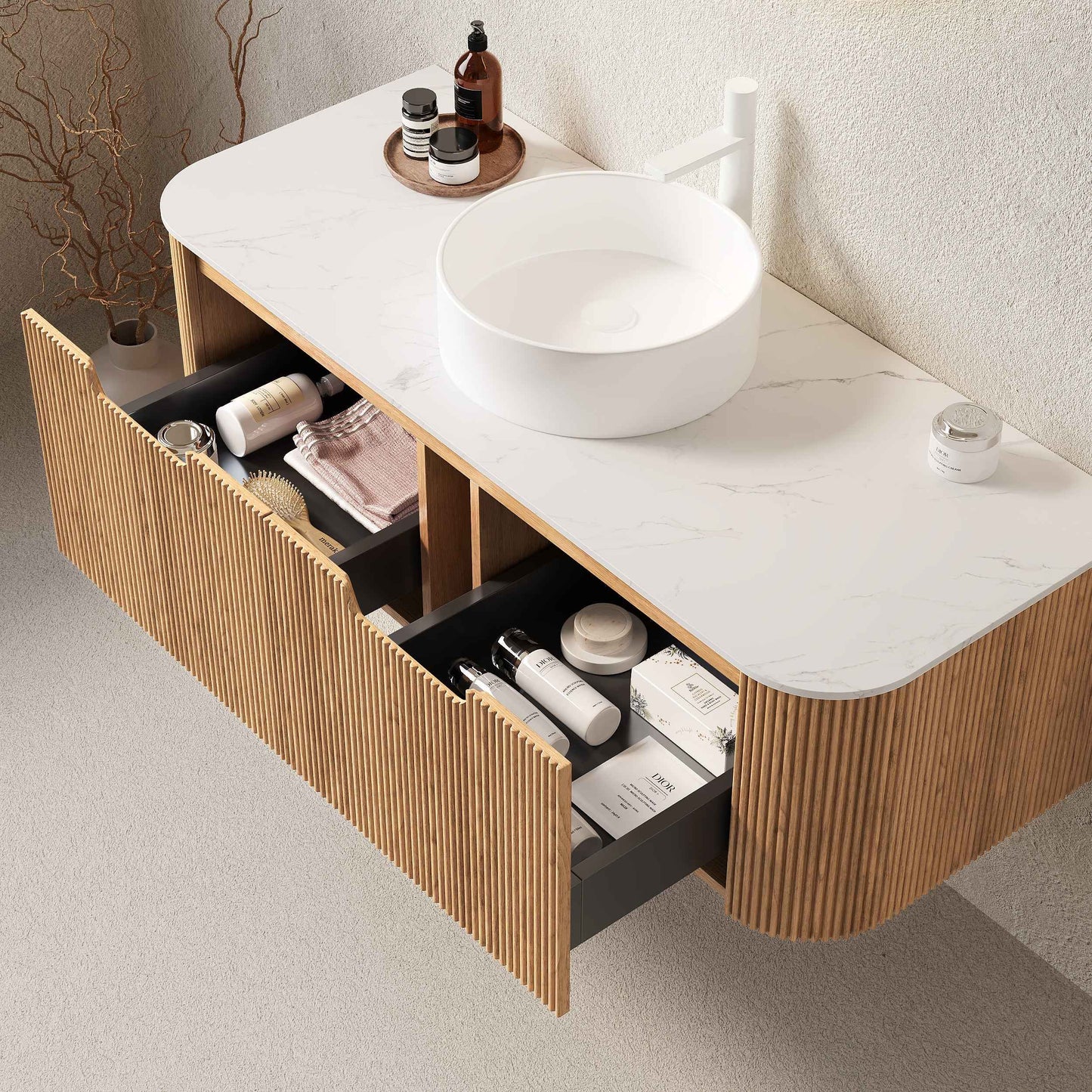 ExBrite 48" Bathroom Floating Vanity with Sink