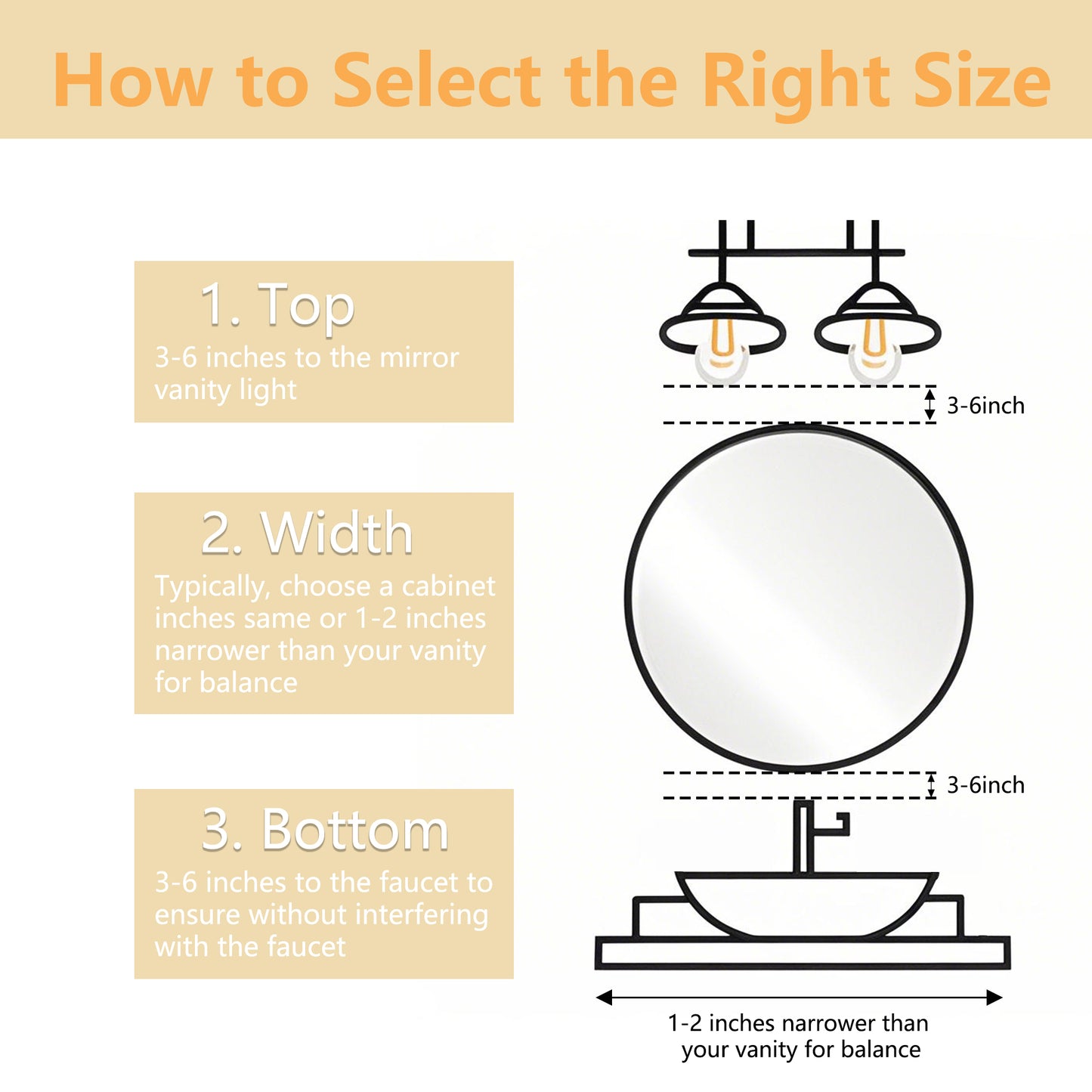 Hola 24" Round LED Medicine Cabinet – Black Frame, Anti-Fog, Dimmable Lighting, Surface Mount - ExBriteUSA