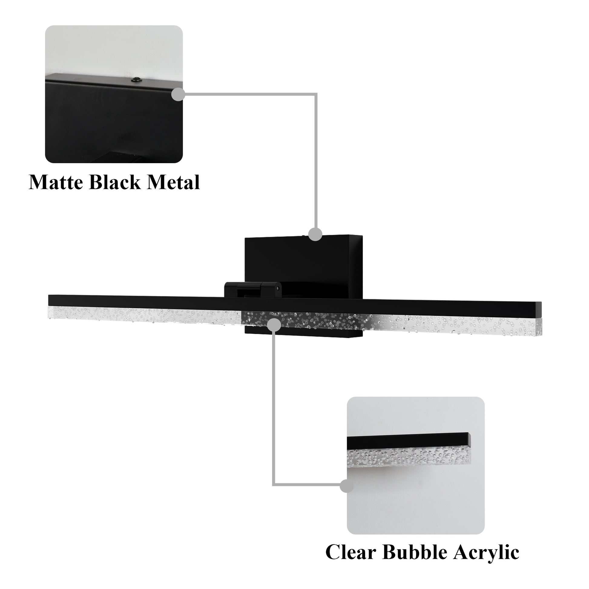 ExBrite 24" Modern LED Vanity Light - Sleek Bathroom Vanity Lighting Fixture - ExBriteUSA