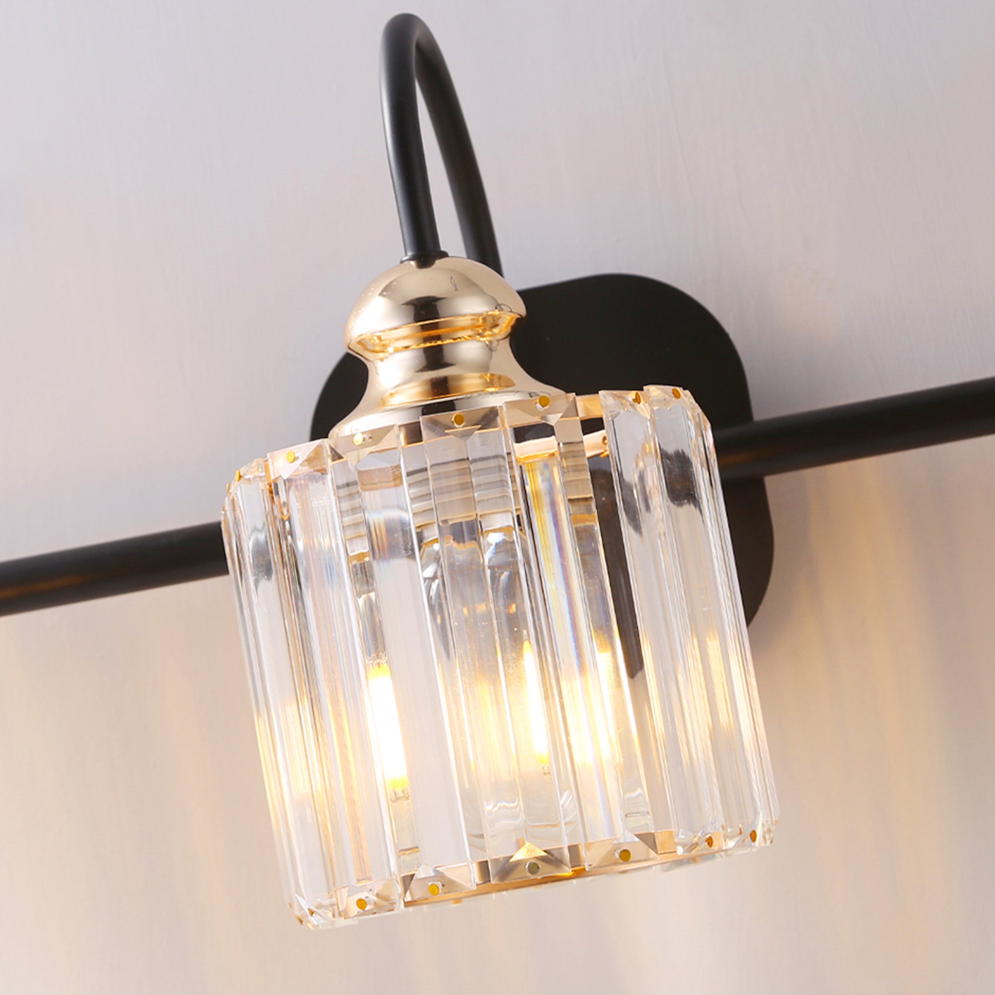 ExBrite 41" W 5 Lights Bathroom Black and Gold Vanity Lights for Bathroom Light - ExBriteUSA