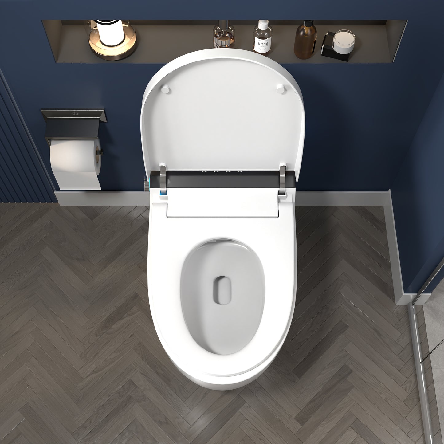 ExBrite Smart Toilets with Heated Bidet Seat,Bidet toilet with Dryer and Warm Water,Portable toilet with bidet built,Intelligent Toilet Auto Open Close Seat - ExBriteUSA
