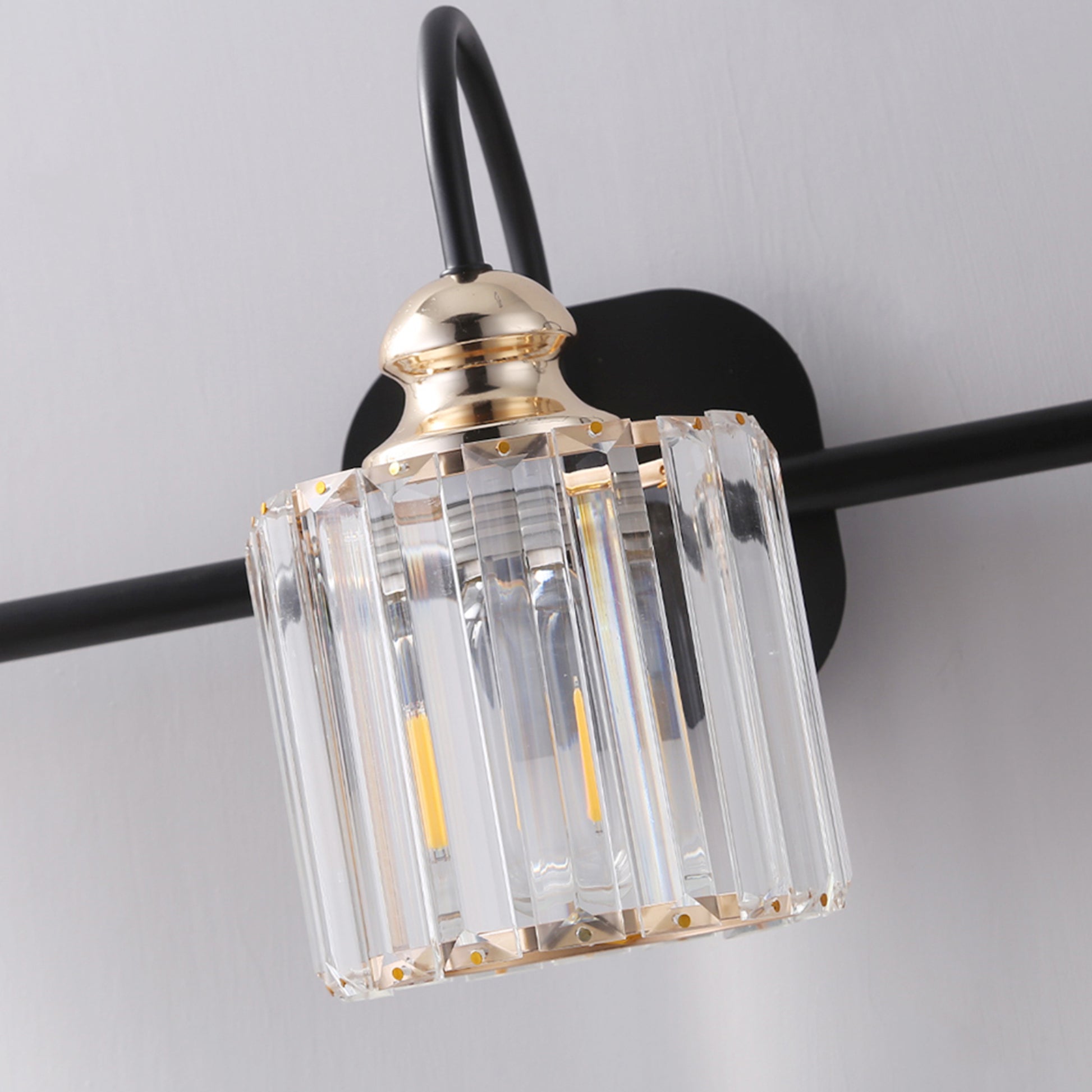 ExBrite 41" W 5 Lights Bathroom Black and Gold Vanity Lights for Bathroom Light - ExBriteUSA