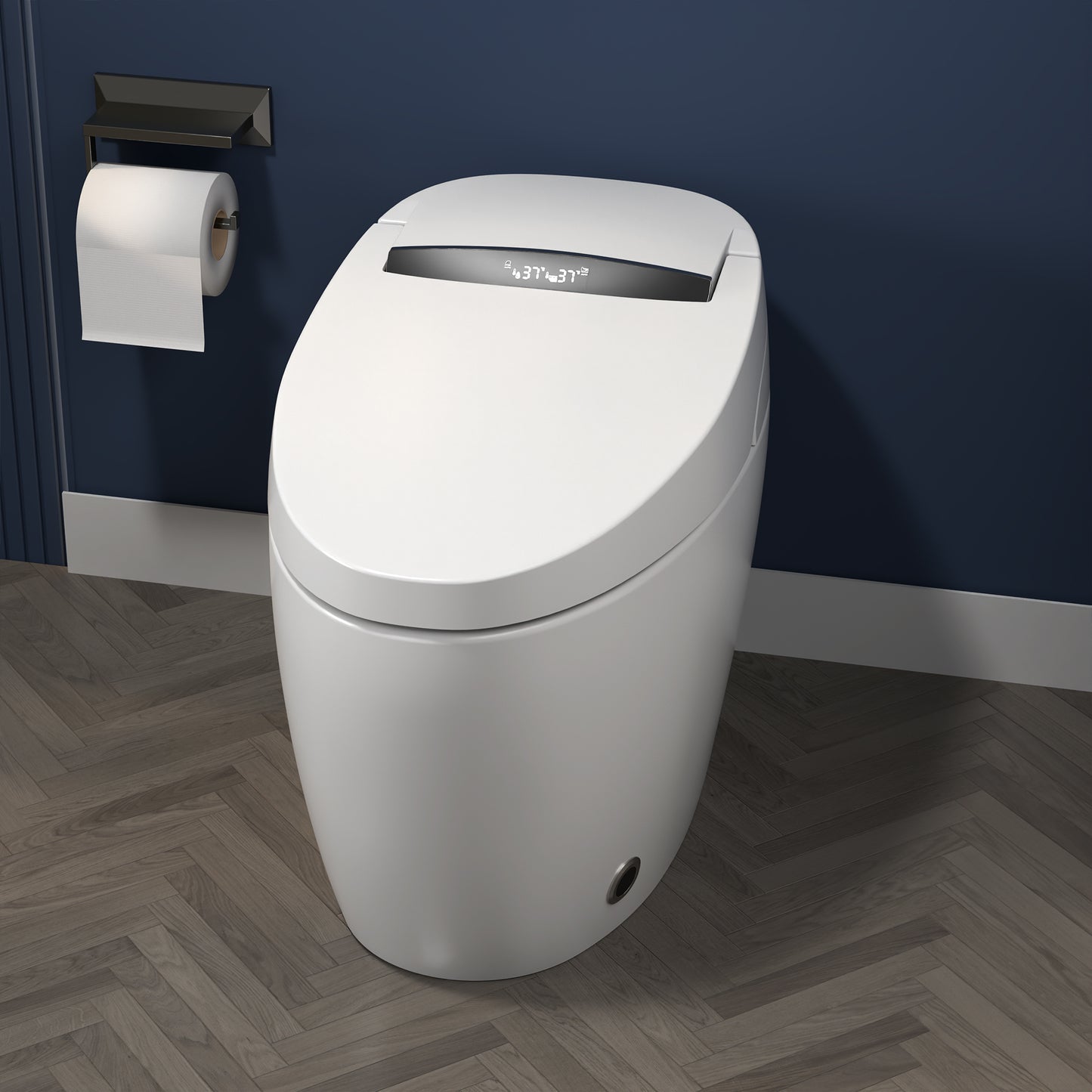 ExBrite Smart Toilets with Heated Bidet Seat Bidet toilet with Dryer and Warm Water,Portable toilet with bidet built.Intelligent Toilet Auto Open/Close Seat. Bidet toilet with Dryer and Warm Water