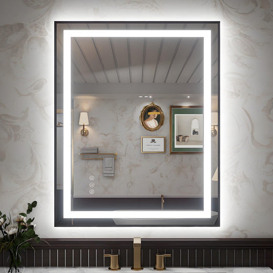 Apex - B 36x30in vanity with lights and mirror for Bathroom Wall,Framed LED Bathroom Mirror,Anti - Fog,Shatter - Proof,ETL Listed
