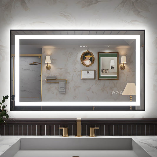 Apex - B 40x24in vanity with lights and mirror for Bathroom Wall,Framed LED Bathroom Mirror,Anti - Fog,Shatter - Proof,ETL Listed