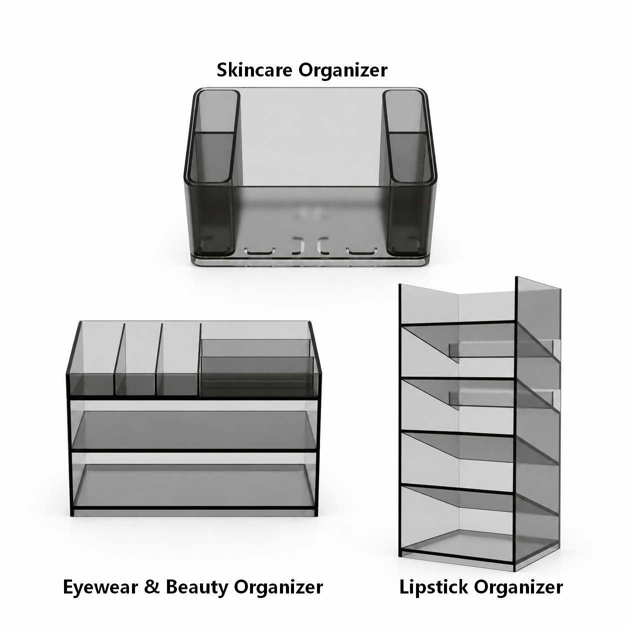 Premium Acrylic Medicine Cabinet Organizer Set – Elegant Storage for Everyday Essentials