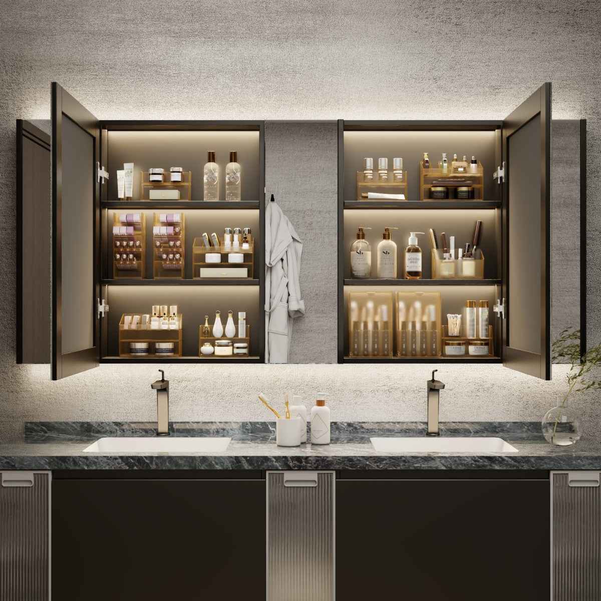 Lipstick Organizer Modern Acrylic Cabinet Organizer – Elegant Storage for Makeup & Skincare Essentials