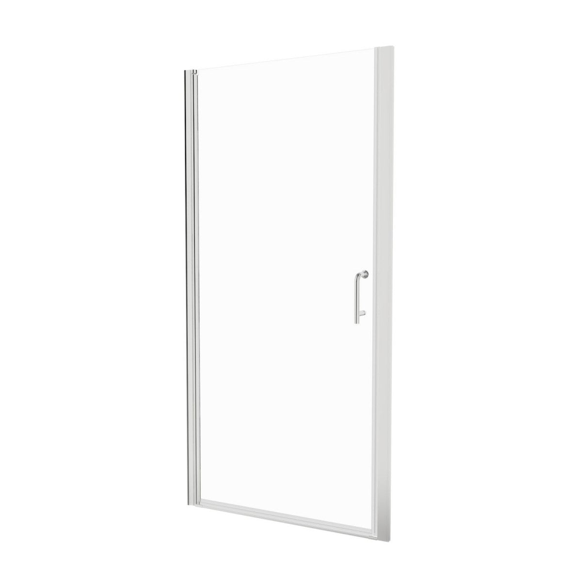 Classy 36 - 37" W X 72" H Pivot Semi - Frameless Glass Shower Door Nickel