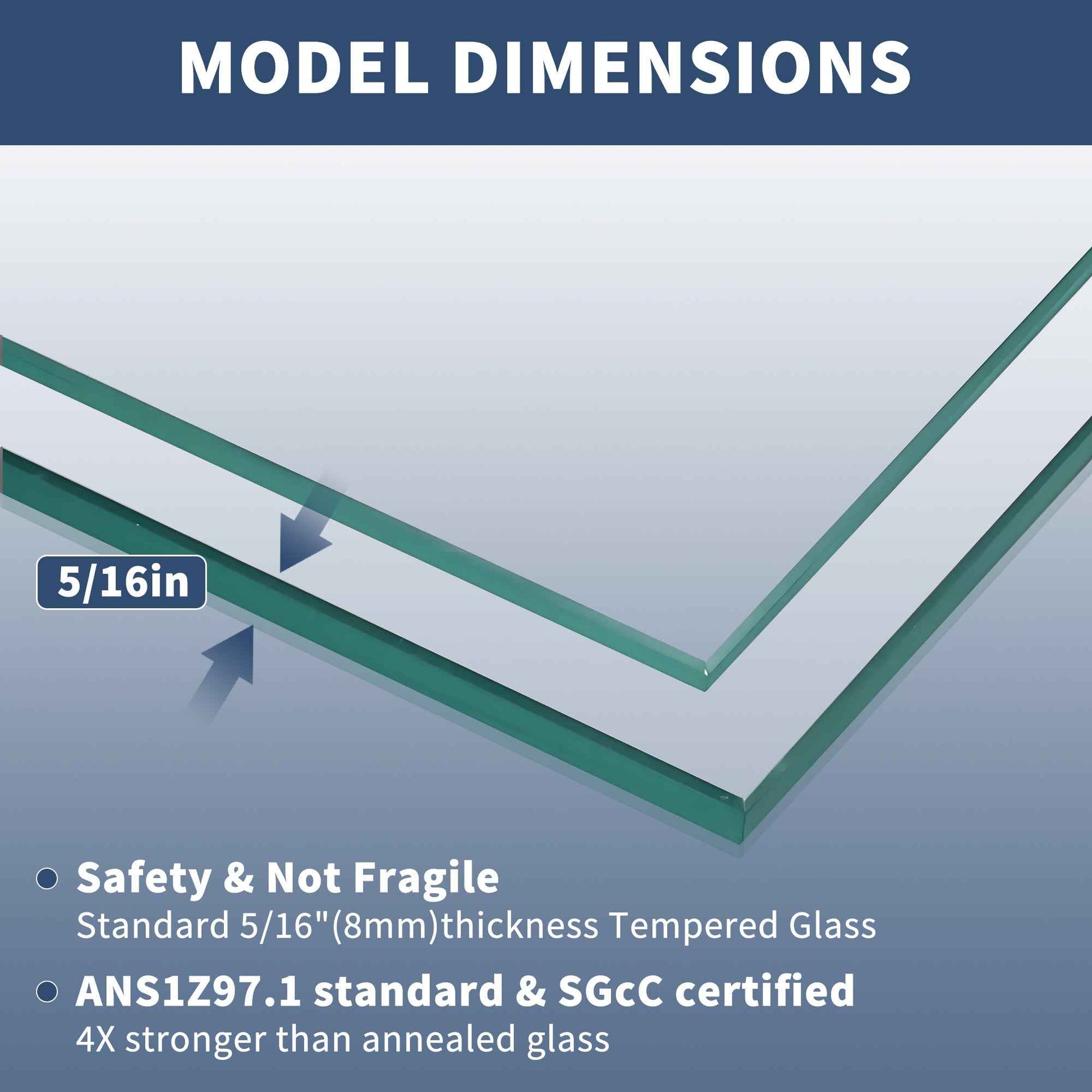 Lock Adjustable 56-60"W x 74"H Sliding Glass Shower Door with 8mm Clear Tempered Glass,Stainless Steel Hardware Black,Rectangle Shower Door (Copy)