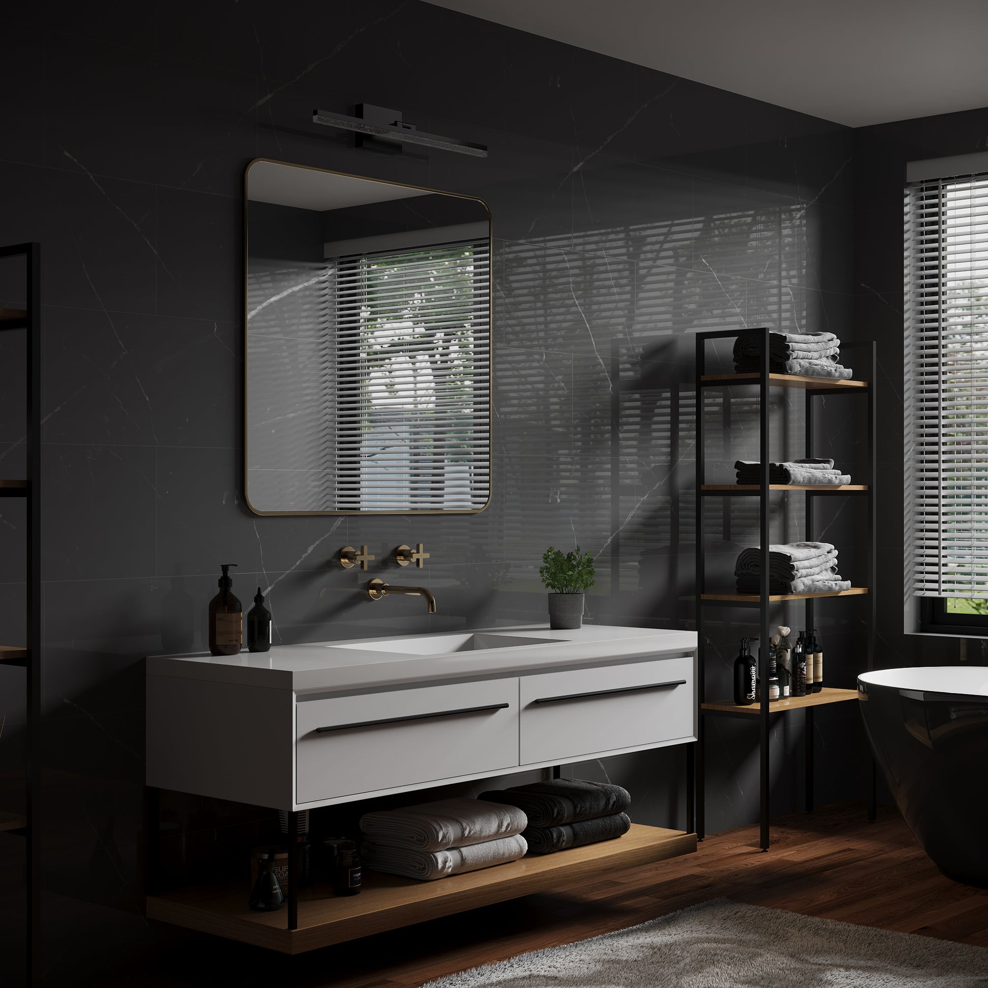 ExBrite 24" Modern LED Vanity Light - Sleek Bathroom Vanity Lighting Fixture - ExBriteUSA