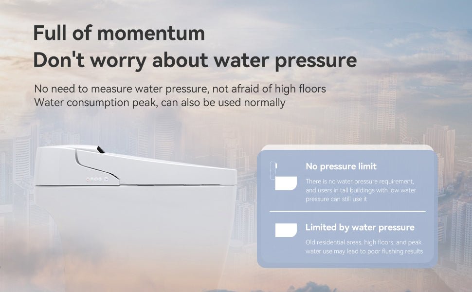 ExBrite Smart Toilets with Heated Bidet Seat Bidet toilet with Dryer and Warm Water,Portable toilet with bidet built.Intelligent Toilet Auto Open/Close Seat. Bidet toilet with Dryer and Warm Water