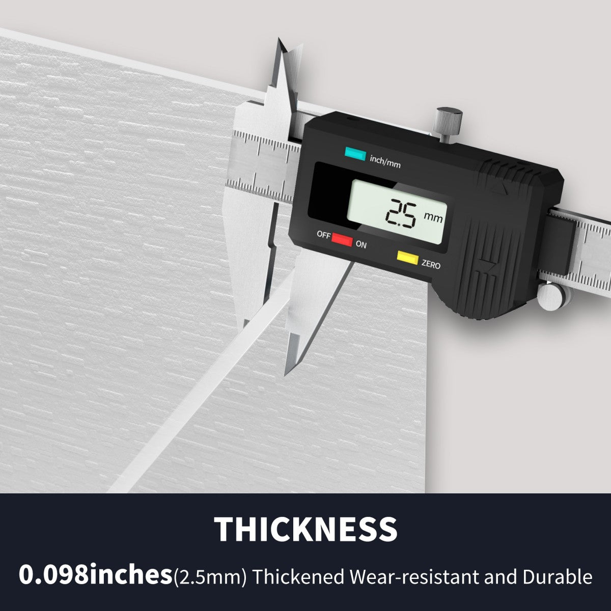 Huck - C Solid Surface 60" W x 76" H Tile Tub and Shower Wall Panel Surround, Quick Install,Cuttable,Textured Concrete,32in