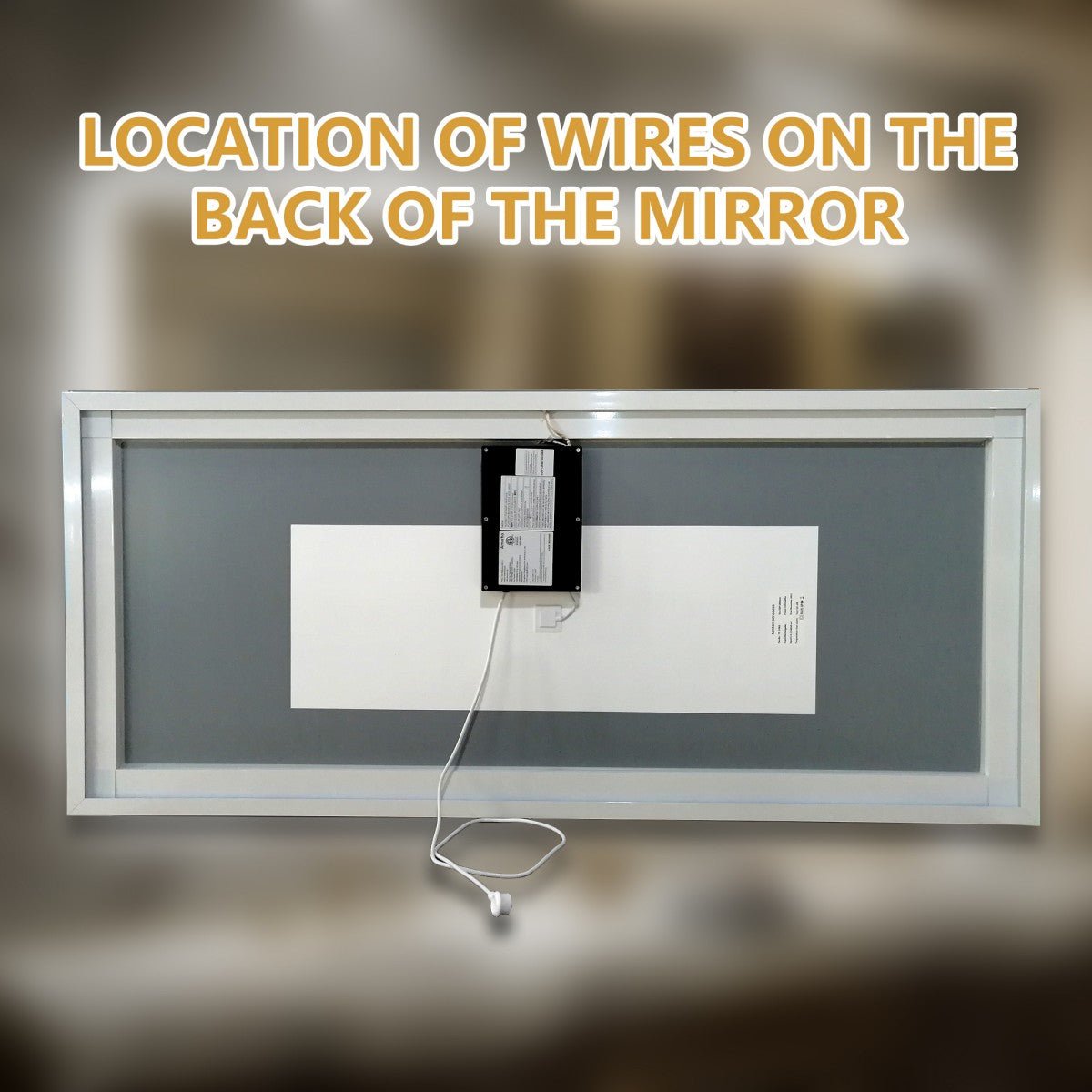 Navi LED Bathroom Mirror 48" x 32" with Backlit,Mirror with Lights Wall Mounted Anti Fog,Led Mirror for Bathroom,HD Tempered Glass,Shatter - Proof