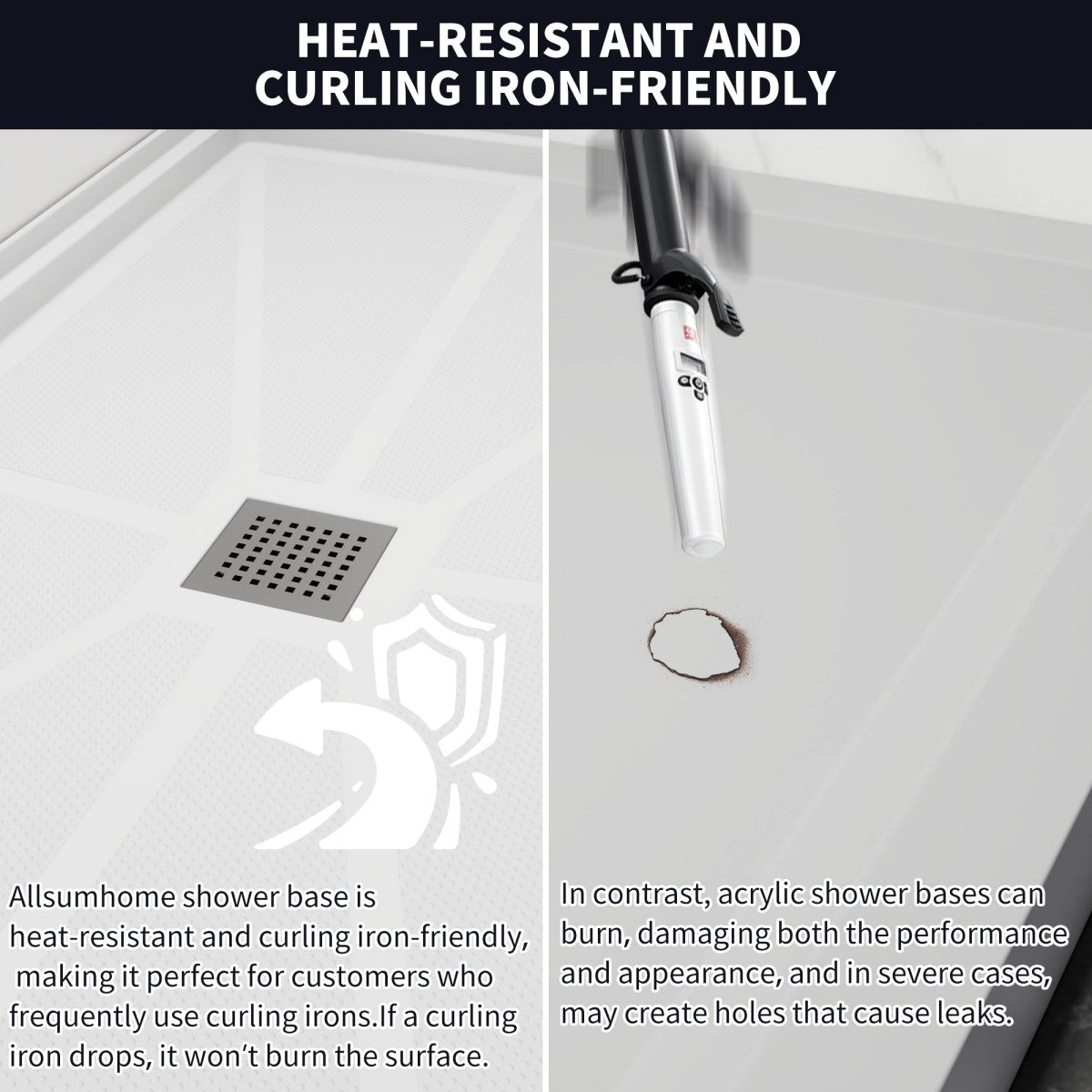 Pequod - M Shower Base, 48"x 36", White with Brushed Nickel Cover,Middle