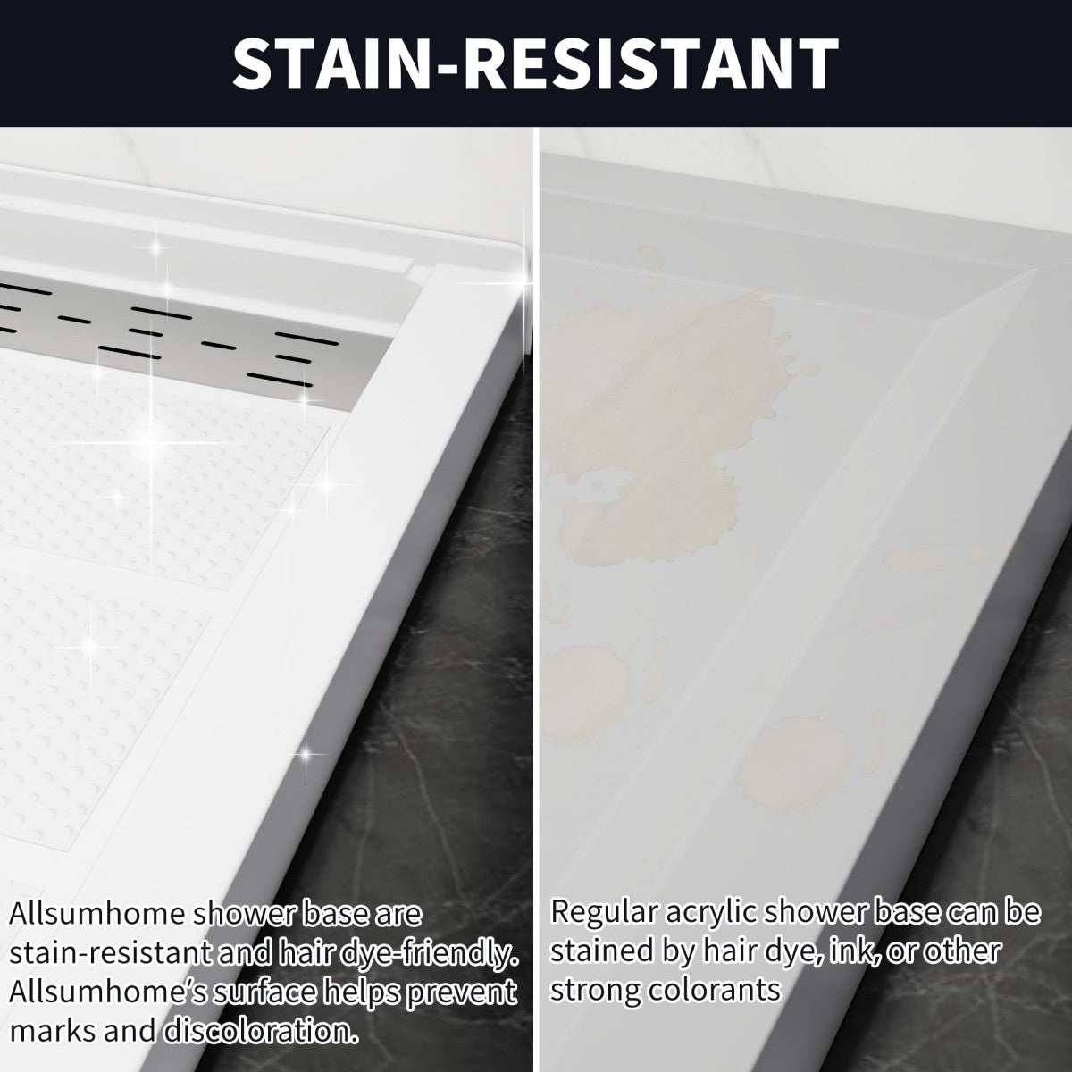 Pequod - R Shower Base, 60"x 36", White with Brushed Nickel Cover,Right