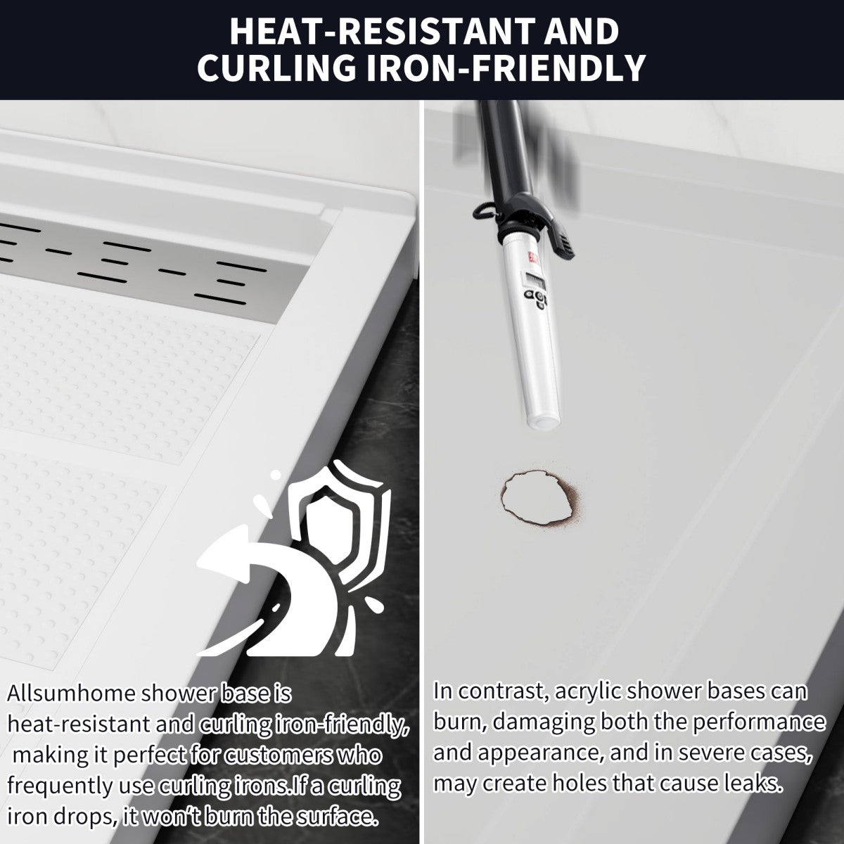 Pequod - R Shower Base, 60"x 36", White with Brushed Nickel Cover,Right
