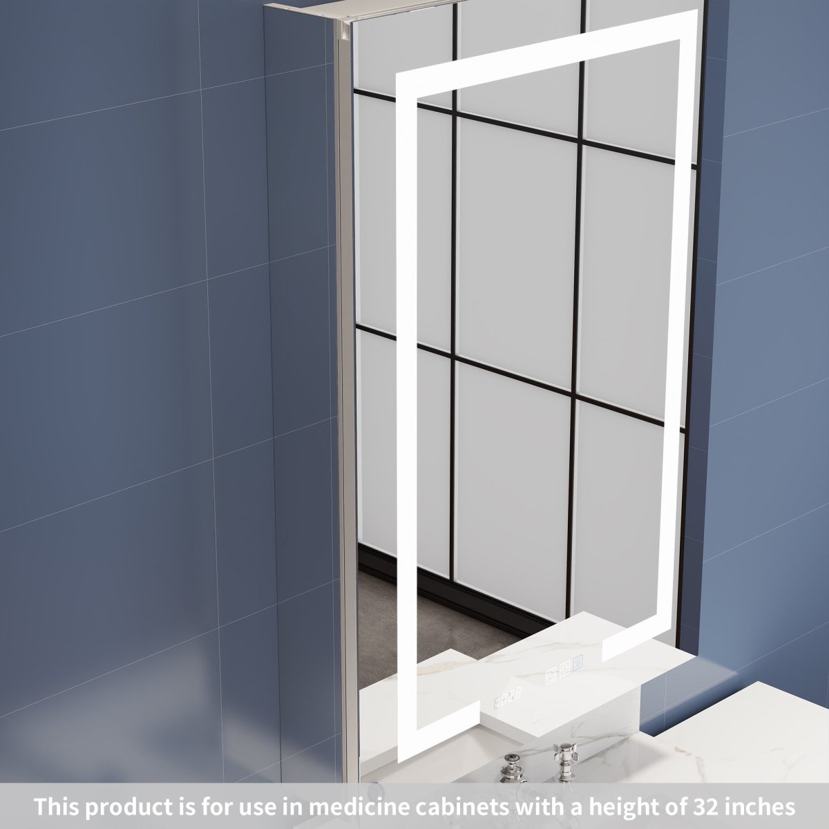 32"H Medicine Cabinet Side Mirror Compatible with Boost/Rim Series