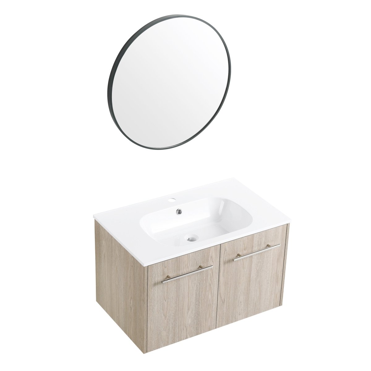 ExBrite 30 Inch Wall Mounted Bathroom Vanity