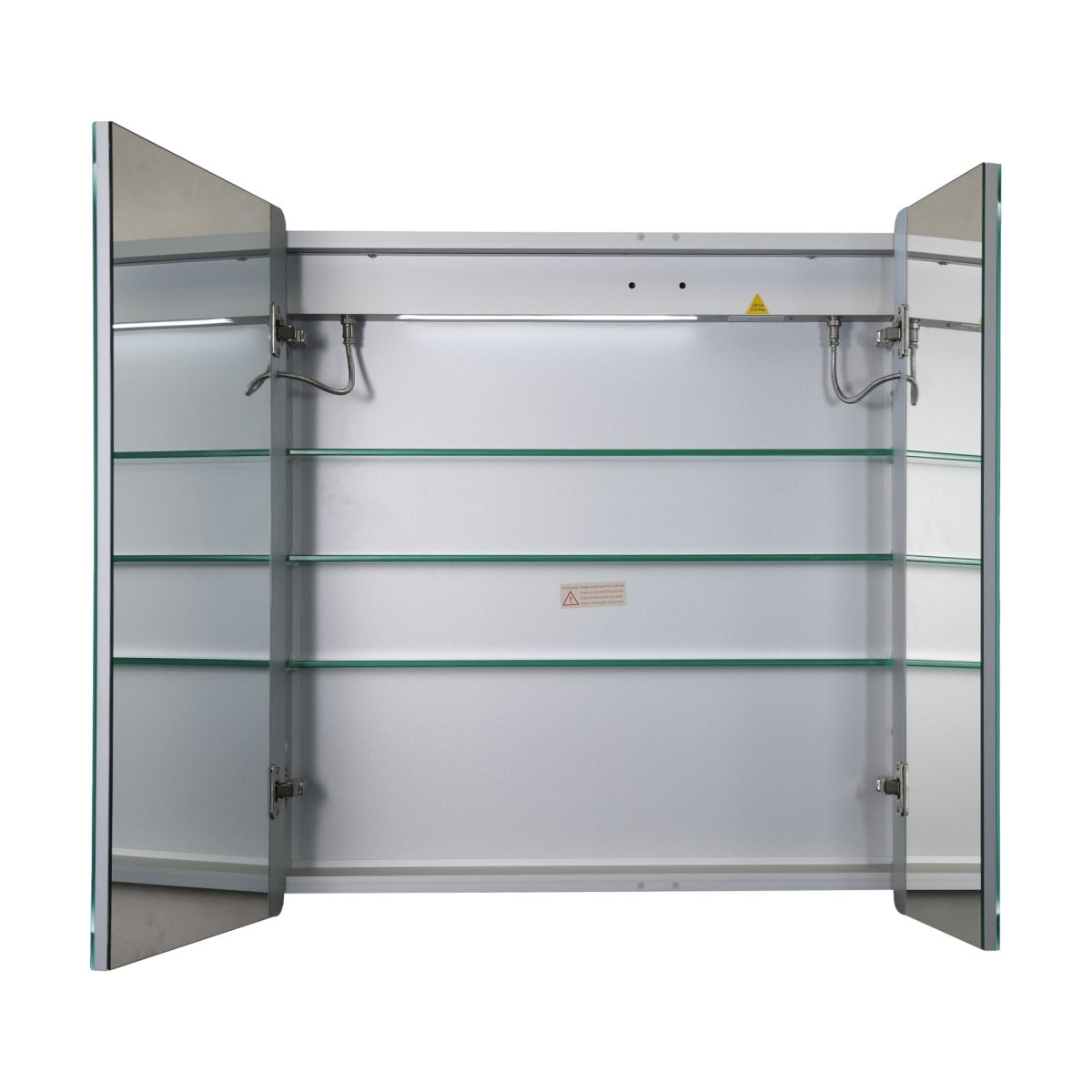 ExBrite 30" W x 32" H LED Lighted Bathroom Medicine Cabinet with Mirror Recessed or Surface Mounted LED Medicine Cabinet