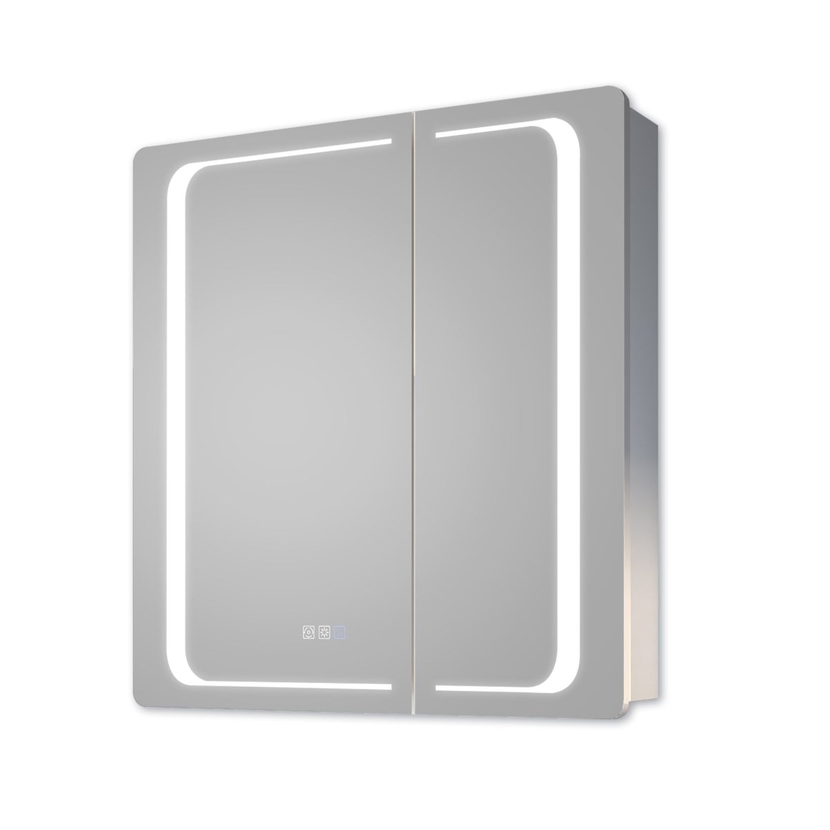ExBrite 30" W x 32" H LED Lighted Bathroom Medicine Cabinet with Mirror Recessed or Surface Mounted LED Medicine Cabinet