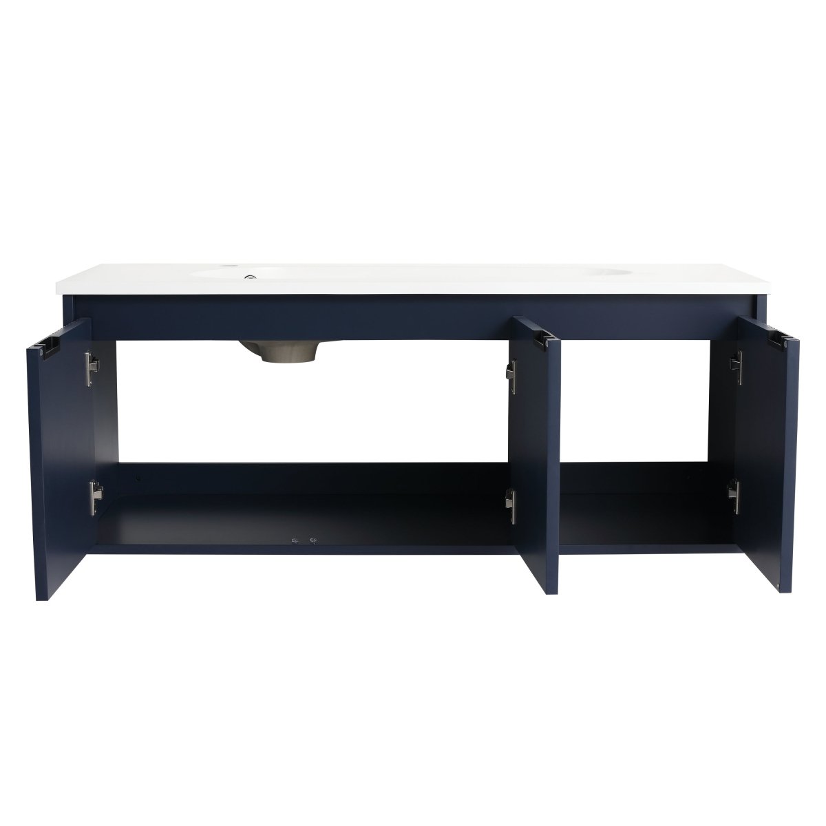ExBrite 48" Floating Bathroom Vanity with Drop-Shaped Resin Sink