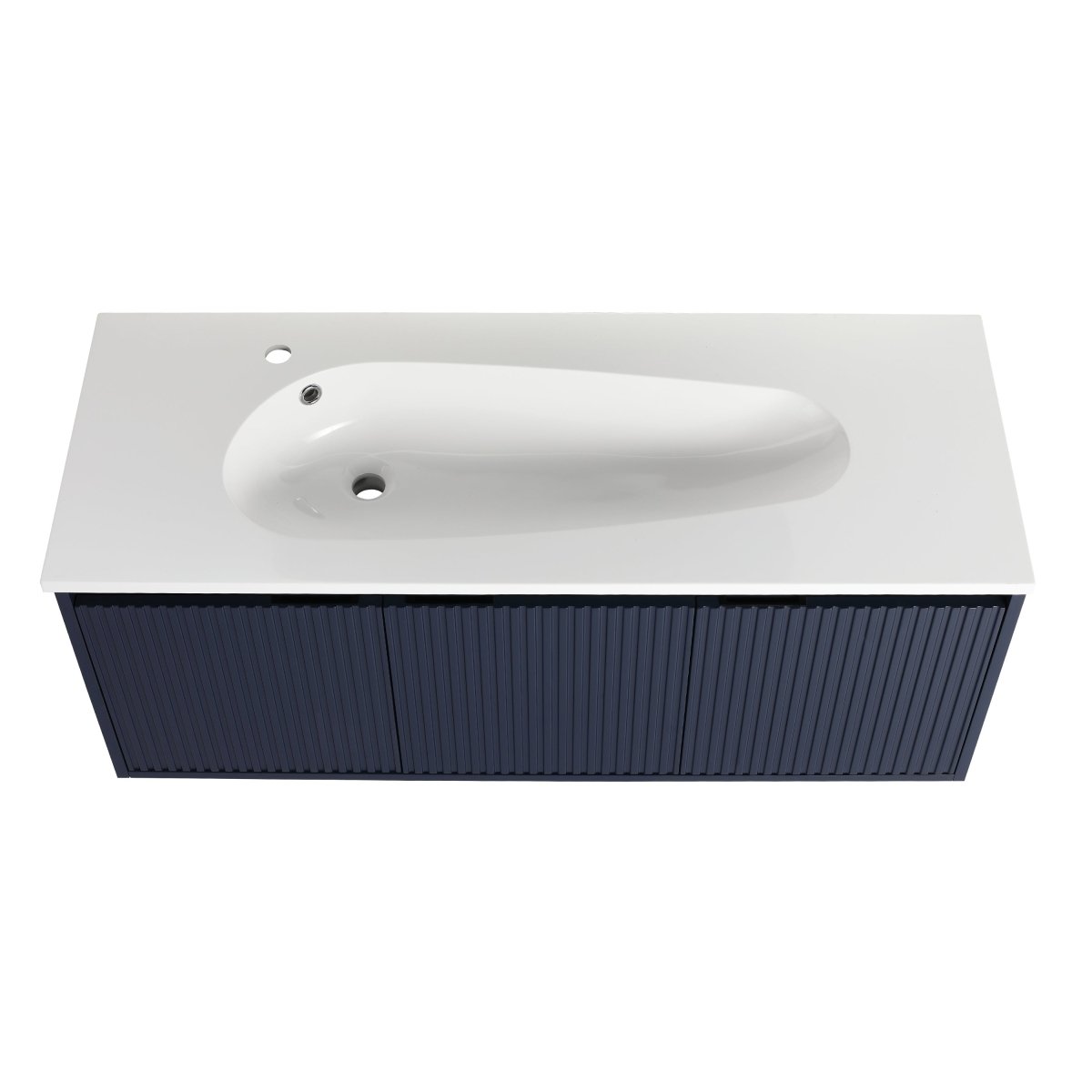 ExBrite 48" Floating Bathroom Vanity with Drop-Shaped Resin Sink