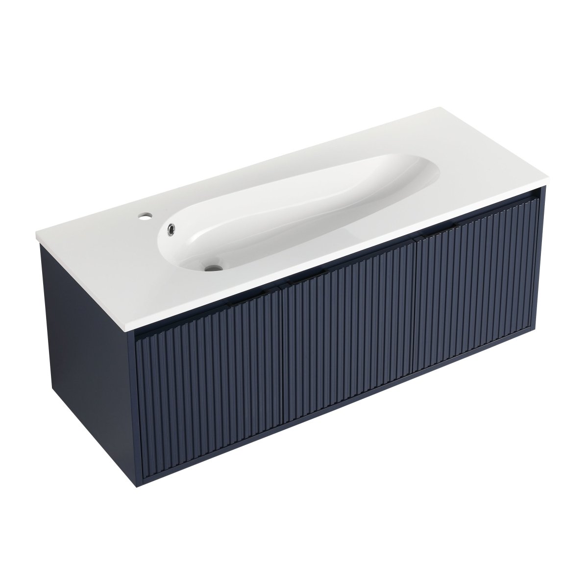 ExBrite 48" Floating Bathroom Vanity with Drop-Shaped Resin Sink