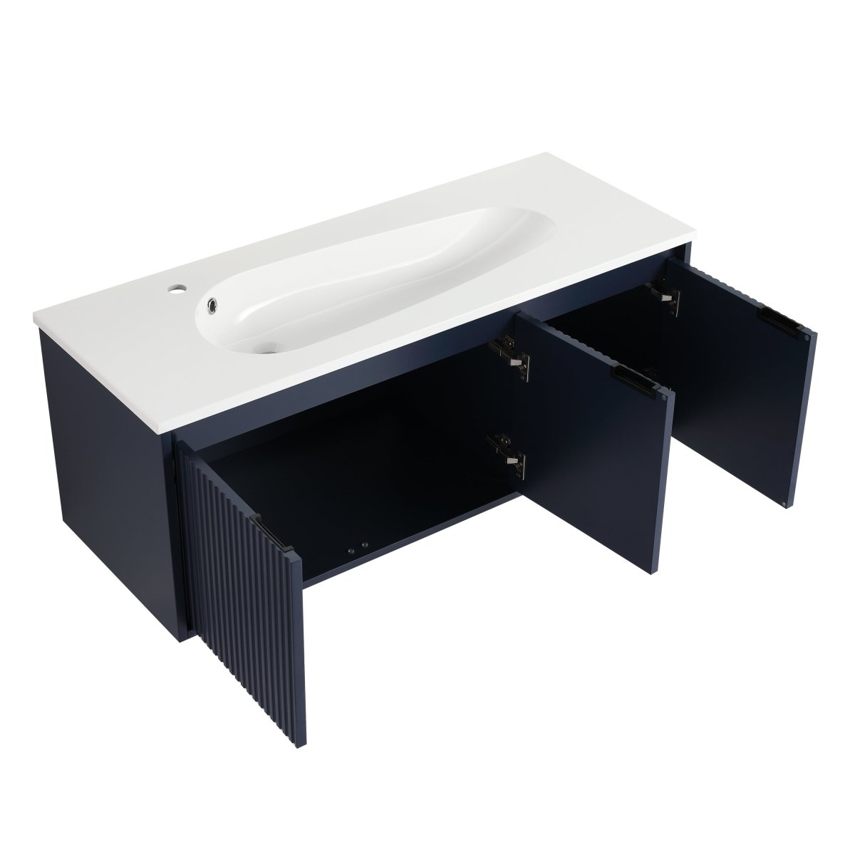 ExBrite 48" Floating Bathroom Vanity with Drop-Shaped Resin Sink