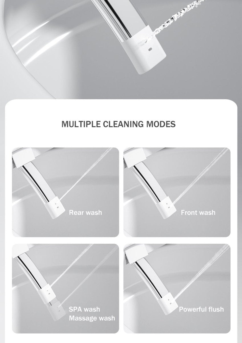 ExBrite Luxury Smart Toilet with Auto Open/Close Lid Auto Flush Warm Water and Heated Seat Modern Tankless Toilet with Remote Control