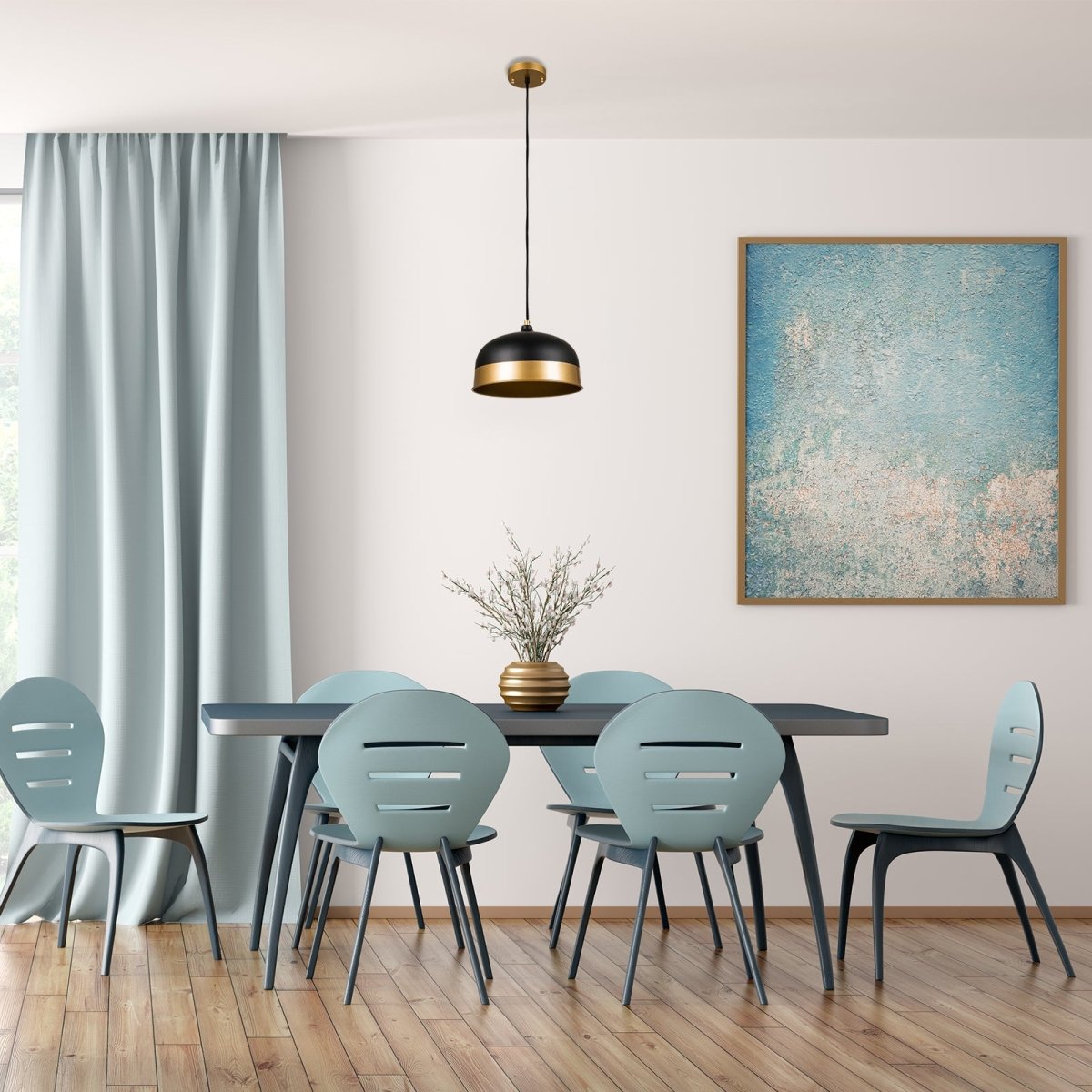 ExBrite Pendant Small (Black and Gold) 74.8“ Height Pendant Light - ExBriteUSA