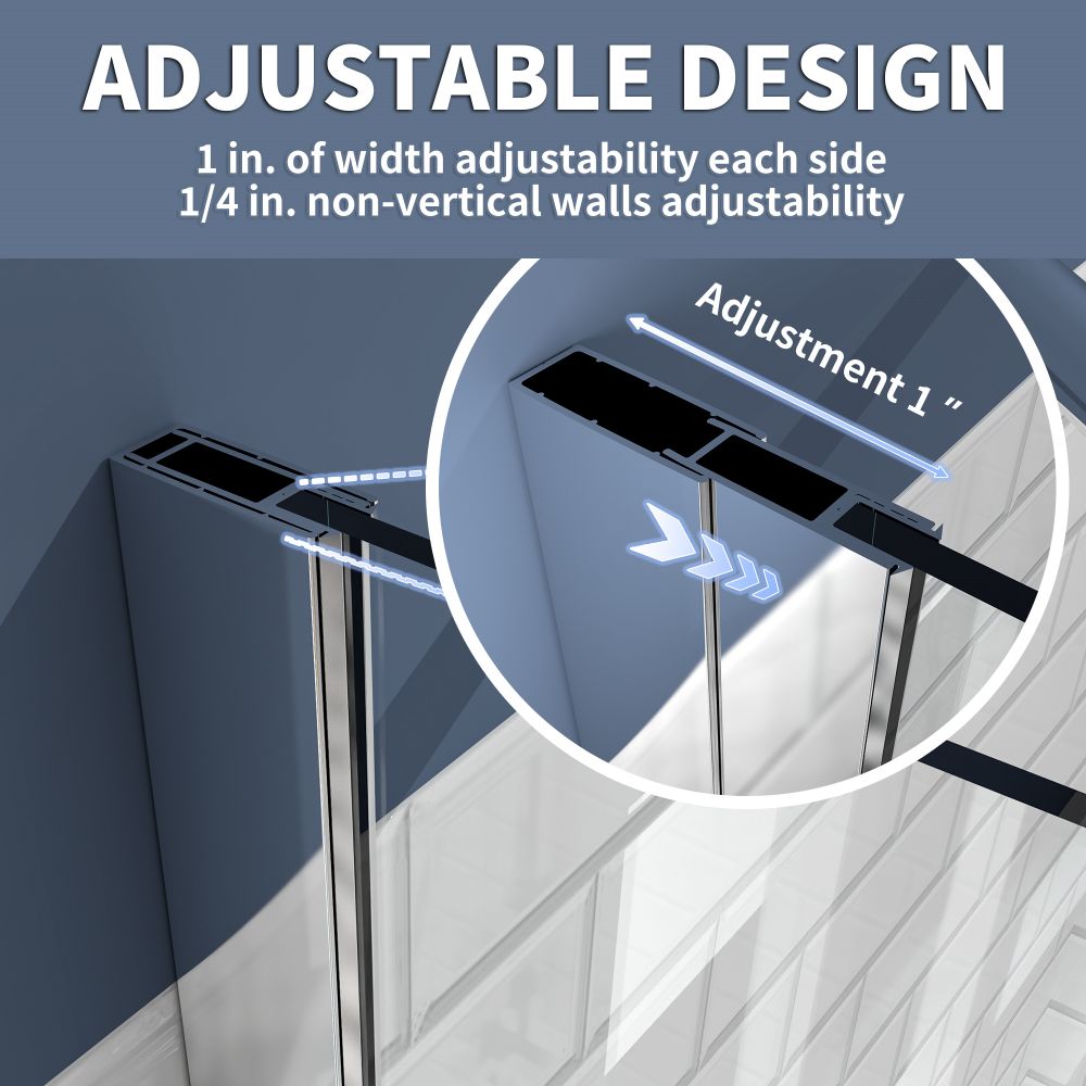 Haven Corner Shower Enclosure 36''D x 36''W x 72'' H Shower In Corner with 6mm Clear Glass Double Pivot Shower Door in Chrome Finish