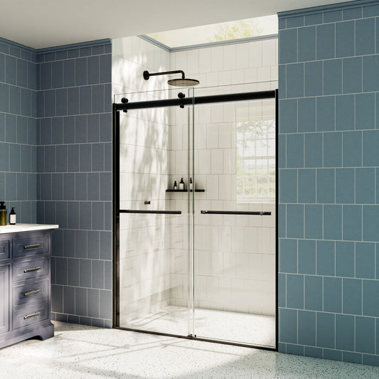 ExRoll Series Double Sliding Shower Doors: Premium Framed Design with Exposed Rollers