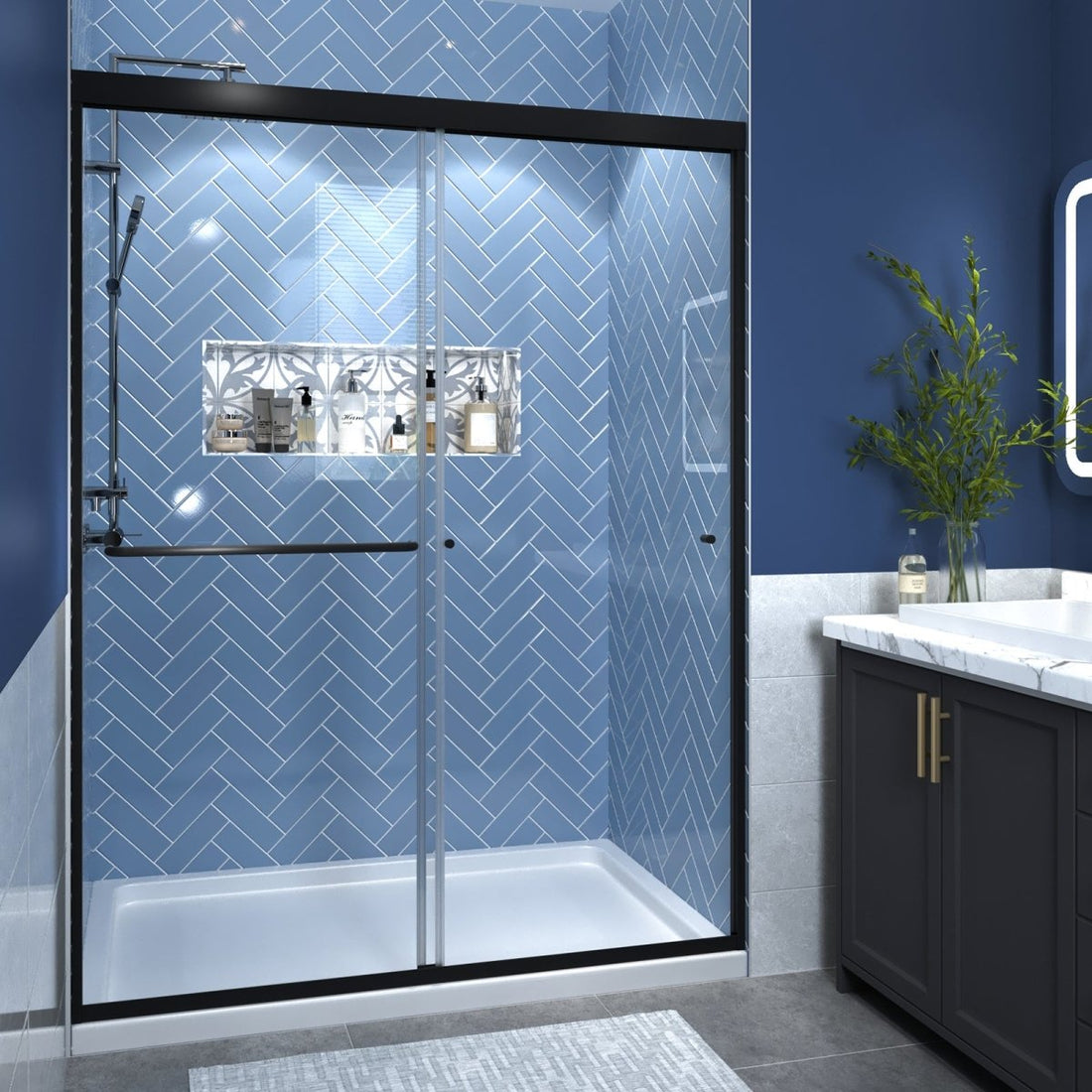 Allsumhome-Upgrade Your Bathroom with Glide Series Glass Shower Doors - ExBriteUSA