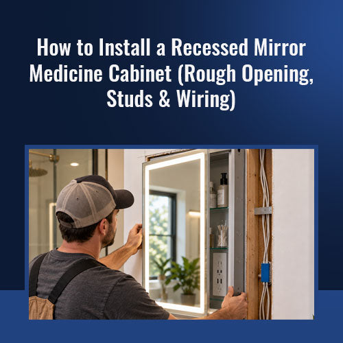 How to Install a Recessed Mirror Medicine Cabinet (Rough Opening, Studs & Wiring)