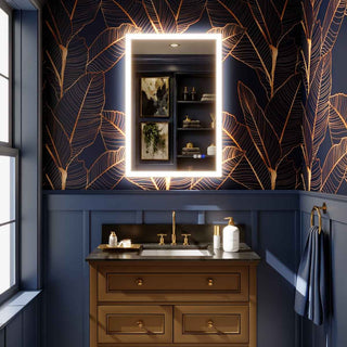 Solen 24" x 36" Frameless Rectangular Lighted Vanity Mirror with Anti-Fog and Bright LED Lighting