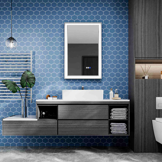 Verloar 22" W x 34" H Lighted Bathroom  Mirror,Dimmable,Anti Fog,Front-Lit Illumination