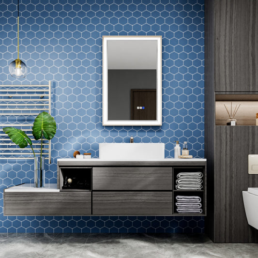 Verloar 22" W x 34" H Lighted Bathroom  Mirror,Dimmable,Anti Fog,Front-Lit Illumination,Brushed Nickel