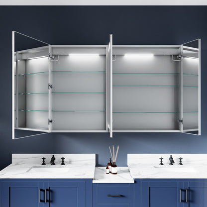 Medicine Cabinet LED Light - 54"W x 36"H Medicine Cabinet with Mirror, Recessed or Surface Mounted|ExBrite Boost-M1