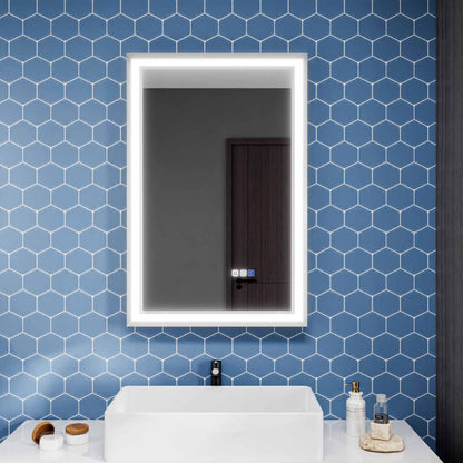 Verloar 22" W x 34" H Lighted Bathroom  Mirror,Dimmable,Anti Fog,Front-Lit Illumination