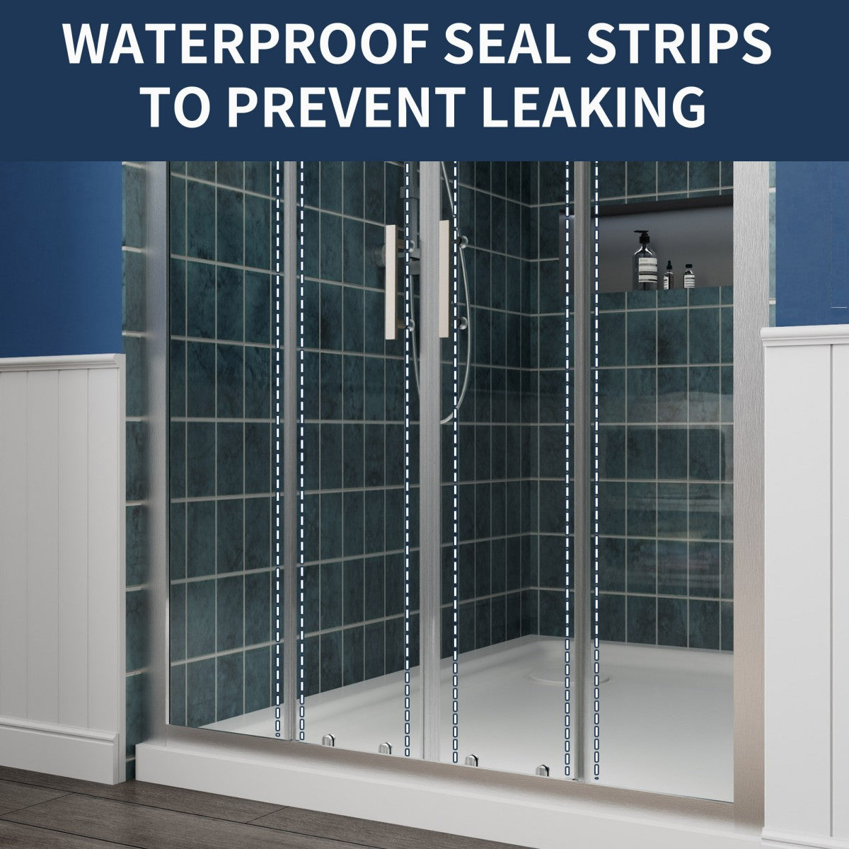 Holden 50-54"W x 70"H Easy Clean Shatter Proof Double Framed Sliding Shower Door with 1/4" (6mm) Clear SGCC Tempered Glass,Brush Nickel