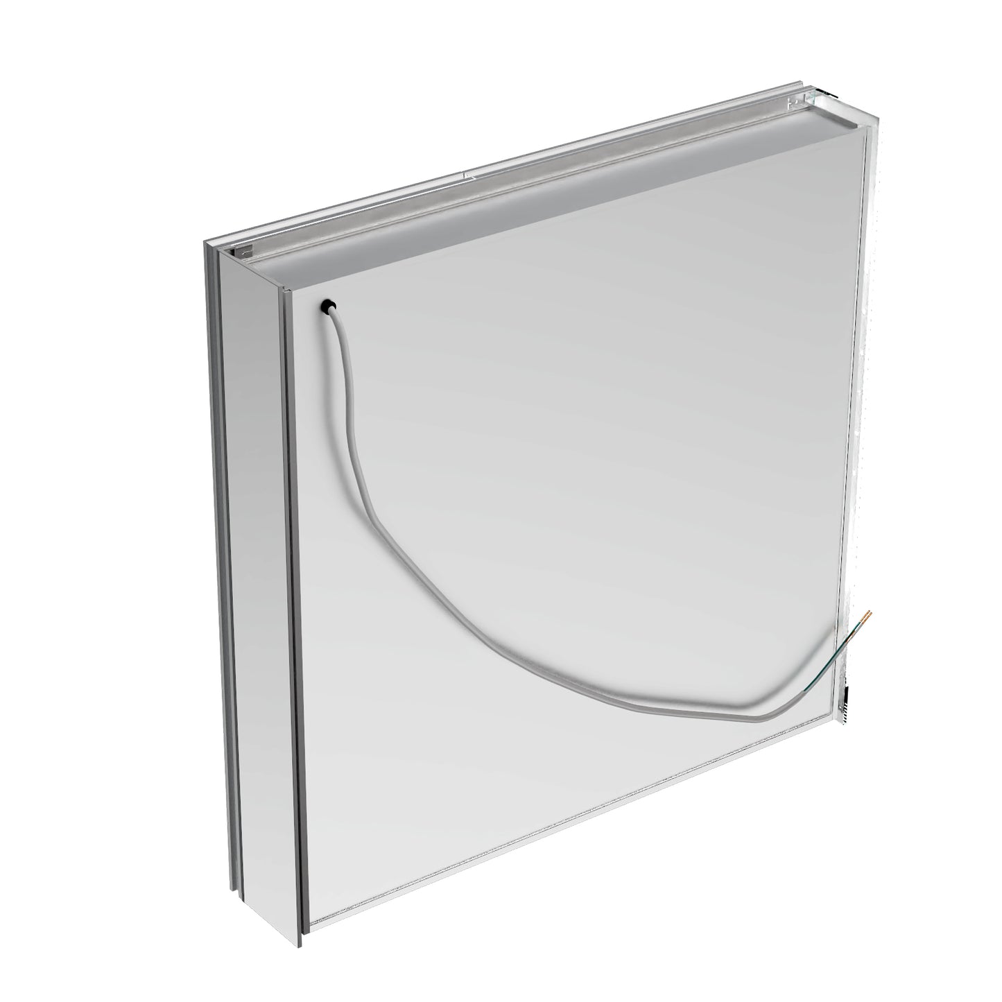ExBrite 30"W x 30"H LED Medicine Cabinet with Anti-Fog, Stepless Color Temperature and Dimming, Adjustable Shelves, Aluminum Frame, Recessed or Surface Mount - ExBriteUSA