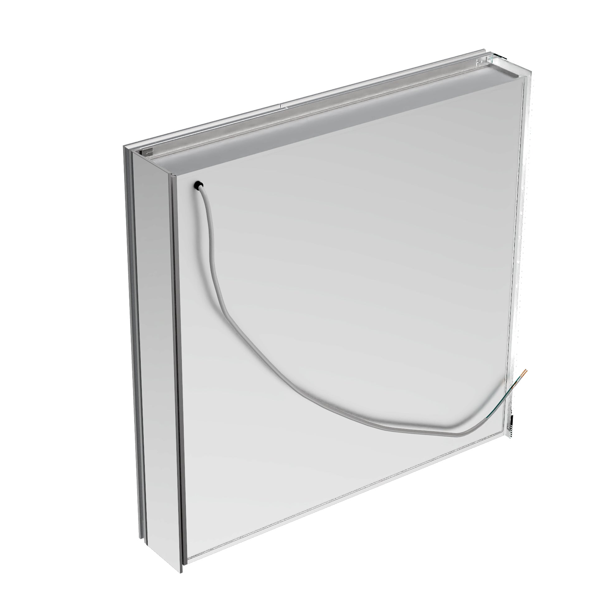 ExBrite 30"W x 30"H LED Medicine Cabinet with Anti-Fog, Stepless Color Temperature and Dimming, Adjustable Shelves, Aluminum Frame, Recessed or Surface Mount - ExBriteUSA
