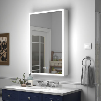 Recessed Medicine Cabinet With Mirror 24 X 36 | Rim LED Lighted
