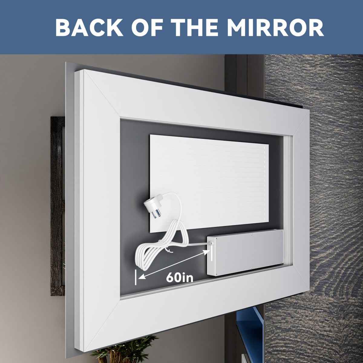 32"x 84" RGB Smart LED Bathroom Mirror–Color Changing Backlit Mirror with Anti-Fog & Dimmable Touch Control|Exbrite DYLUX