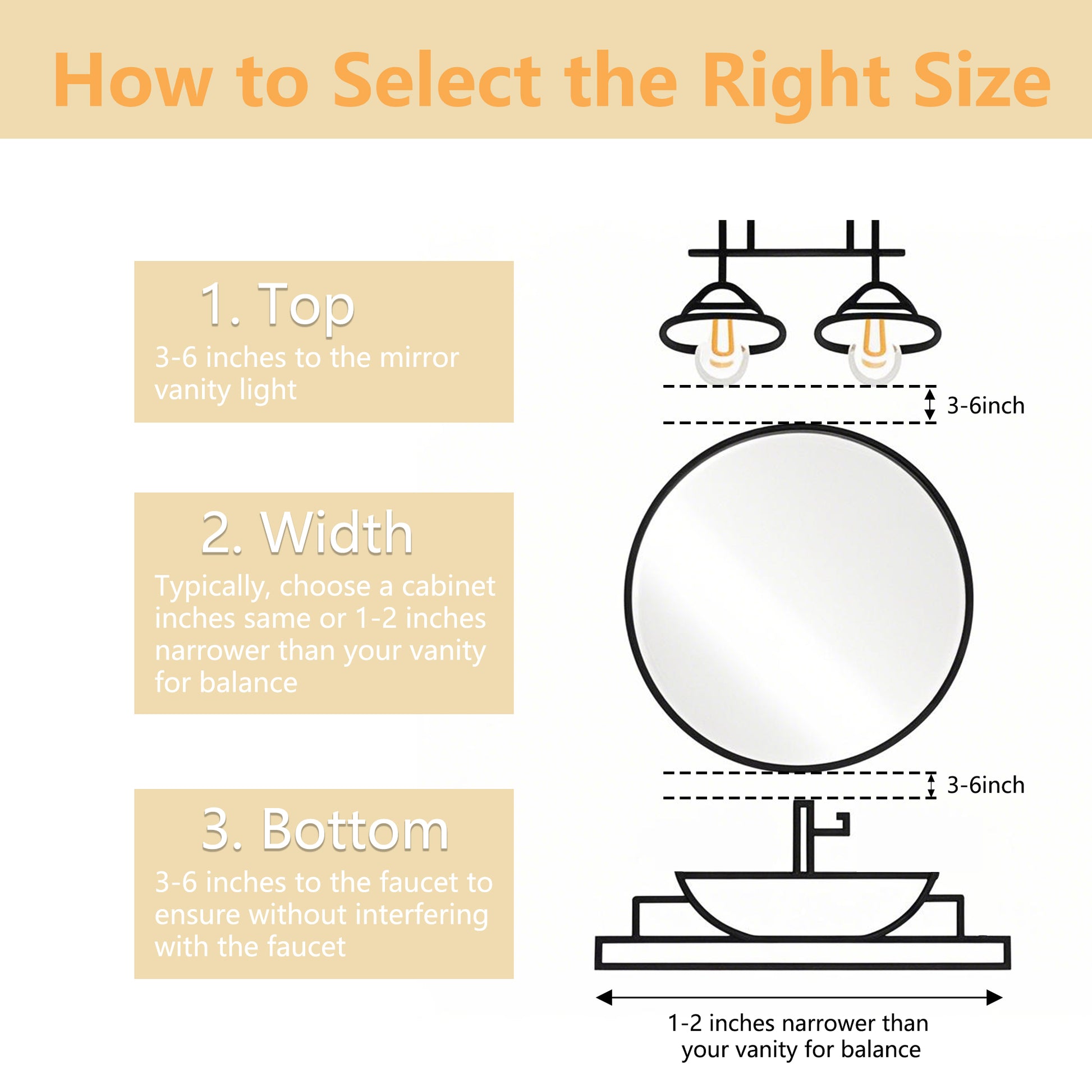 Hola 24" Round LED Medicine Cabinet – Black Frame, Anti-Fog, Dimmable Lighting, Surface Mount - ExBriteUSA