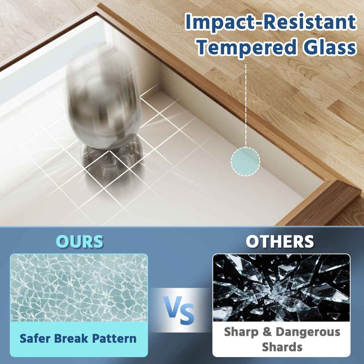 16" x 24" Modern, Elegant Rectangular Wall Mirror with Tempered Glass, Shatterproof, Rust-Resistant Dark Wood Grain Aluminum Frame for Bathroom, Living Room & Hallway| Nolhurst