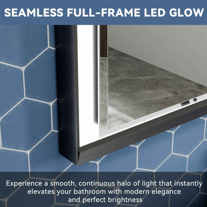 Verloar 22" W x 34" H Lighted Bathroom  Mirror,Dimmable,Anti Fog,Front-Lit Illumination（副本）